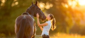 jeux à pied avec son cheval