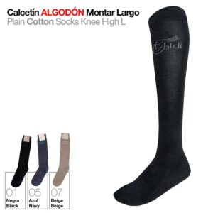 Chaussette Longue De Coton Noire Pour L&rsquo;équitation